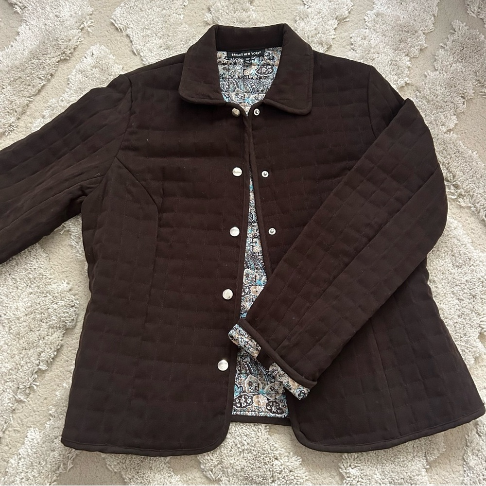 Elegant Brown Quilted Women's Jacket